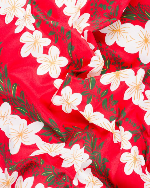 Polynesian fabric TAURA Red - Tissushop